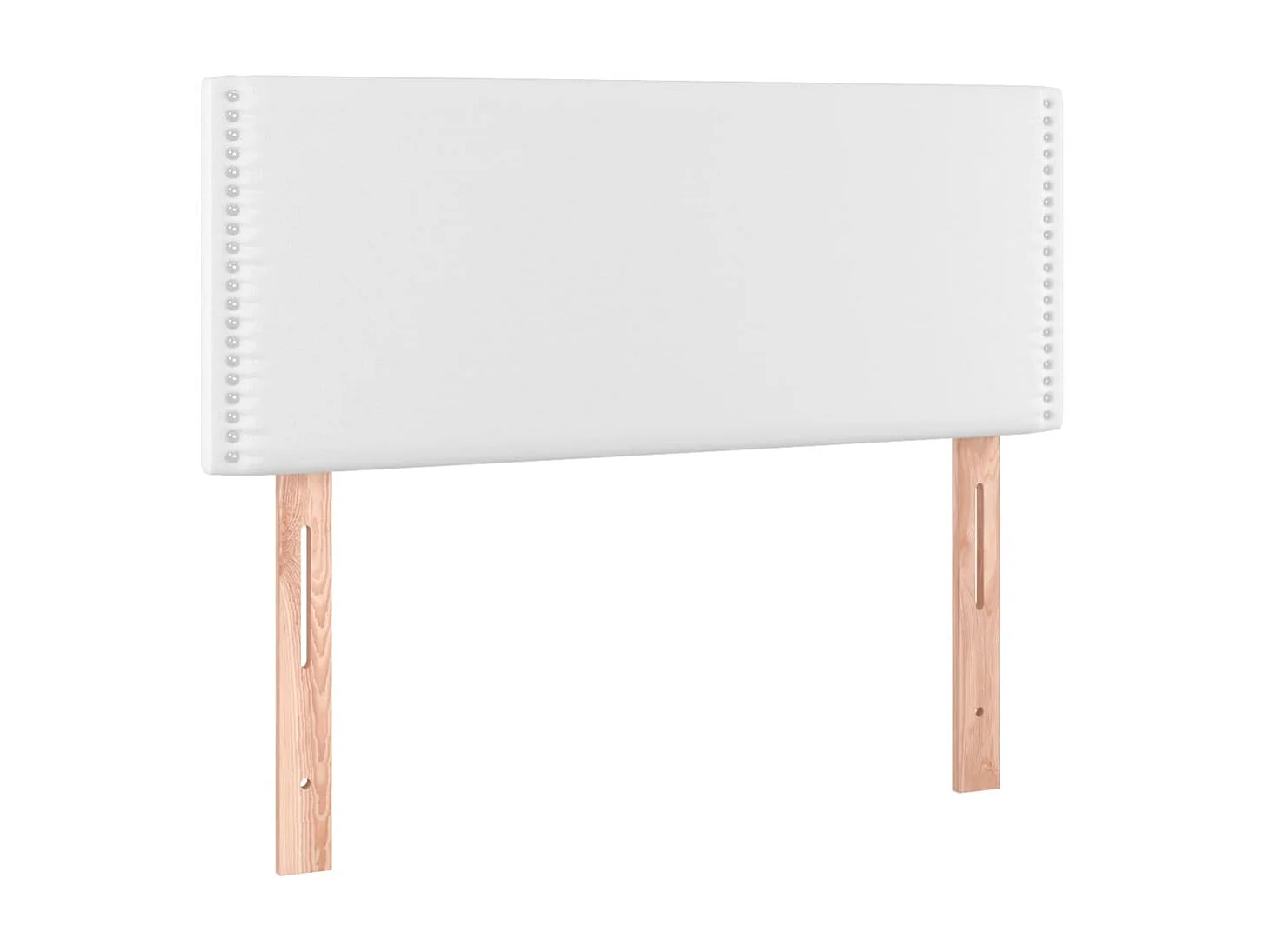 Cabeceira de cama couro artificial 100x5x78/88 cm branco PT897622