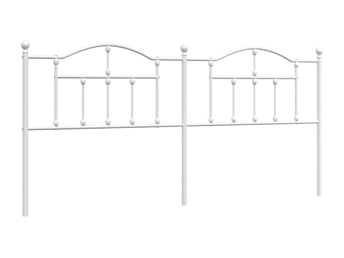 Tête de lit métal blanc 193 cm POI55341 BonneVie Meuble