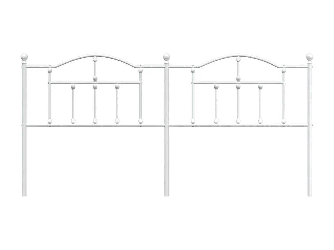 Tête de lit métal blanc 193 cm POI55341 BonneVie Meuble