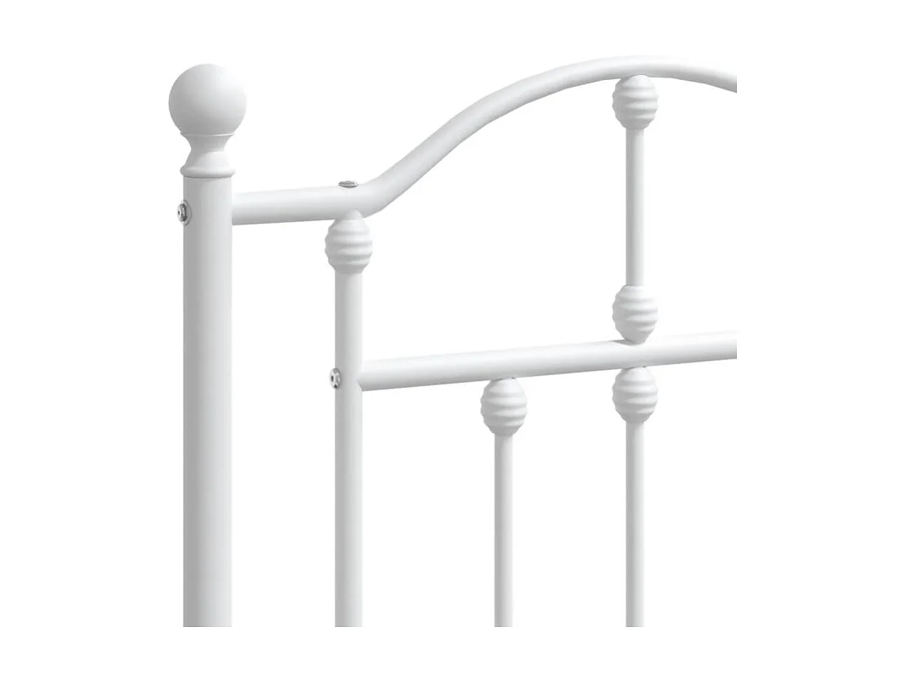 Tête de lit métal blanc 193 cm POI55341 BonneVie Meuble
