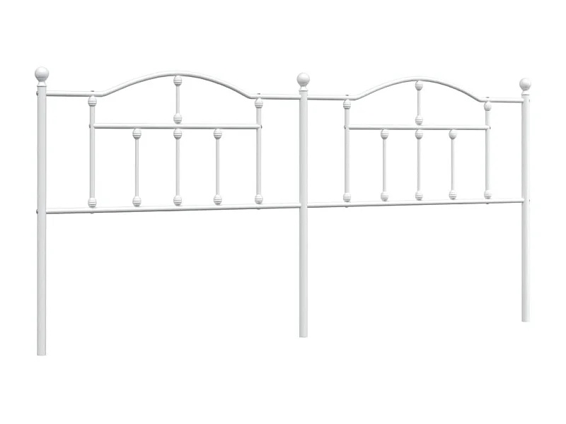 Tête de lit métal blanc 193 cm POI55341 BonneVie Meuble