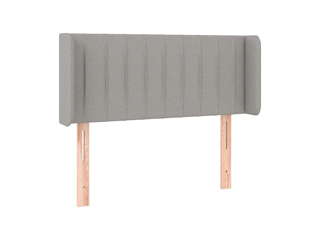 Testiera | Testata del letto ad Orecchio Grigio Chiaro 83x16x78/88 cm in Tessuto