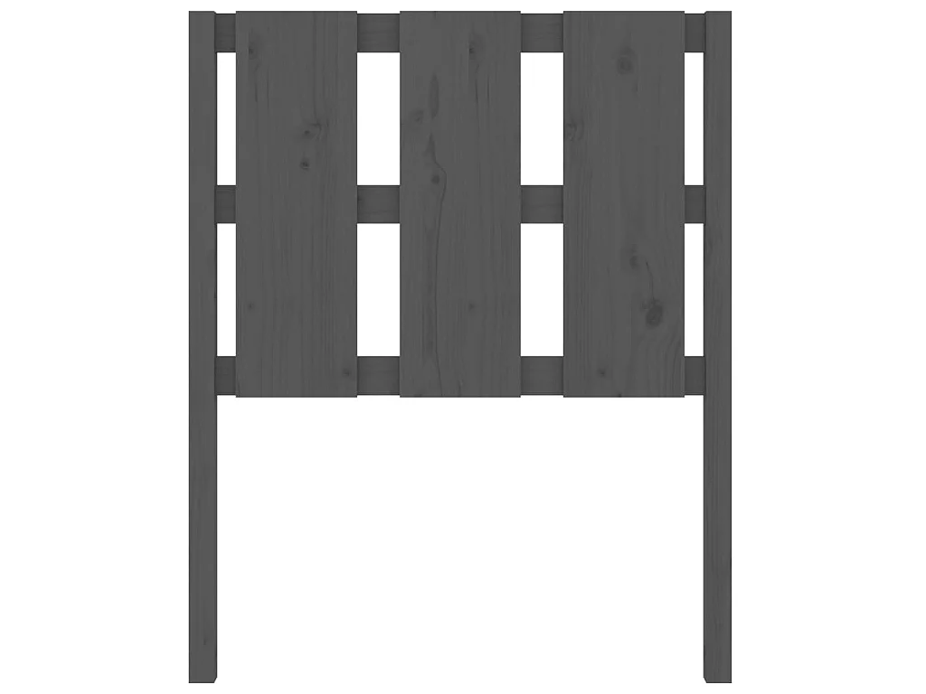 Tête de lit Gris 80,5x4x100 cm Bois massif de pin POI15825 BonneVie Meuble