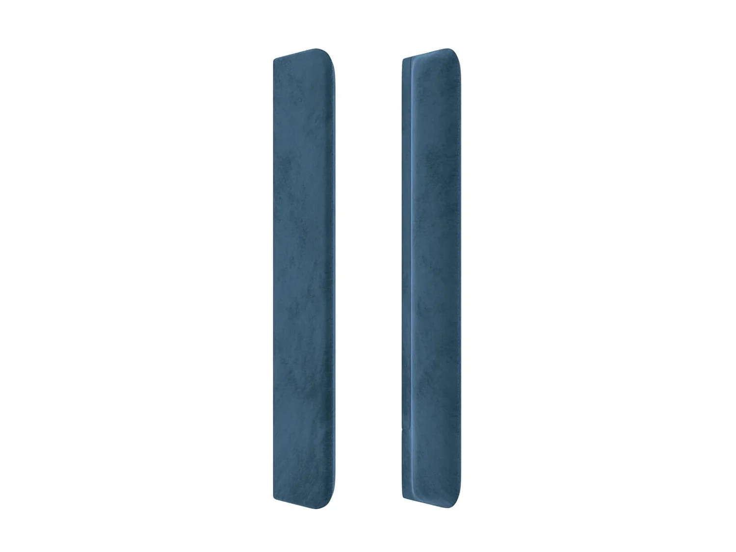Cabeceira cama c/ abas veludo 83x16x118/128 cm azul-escuro PT419006