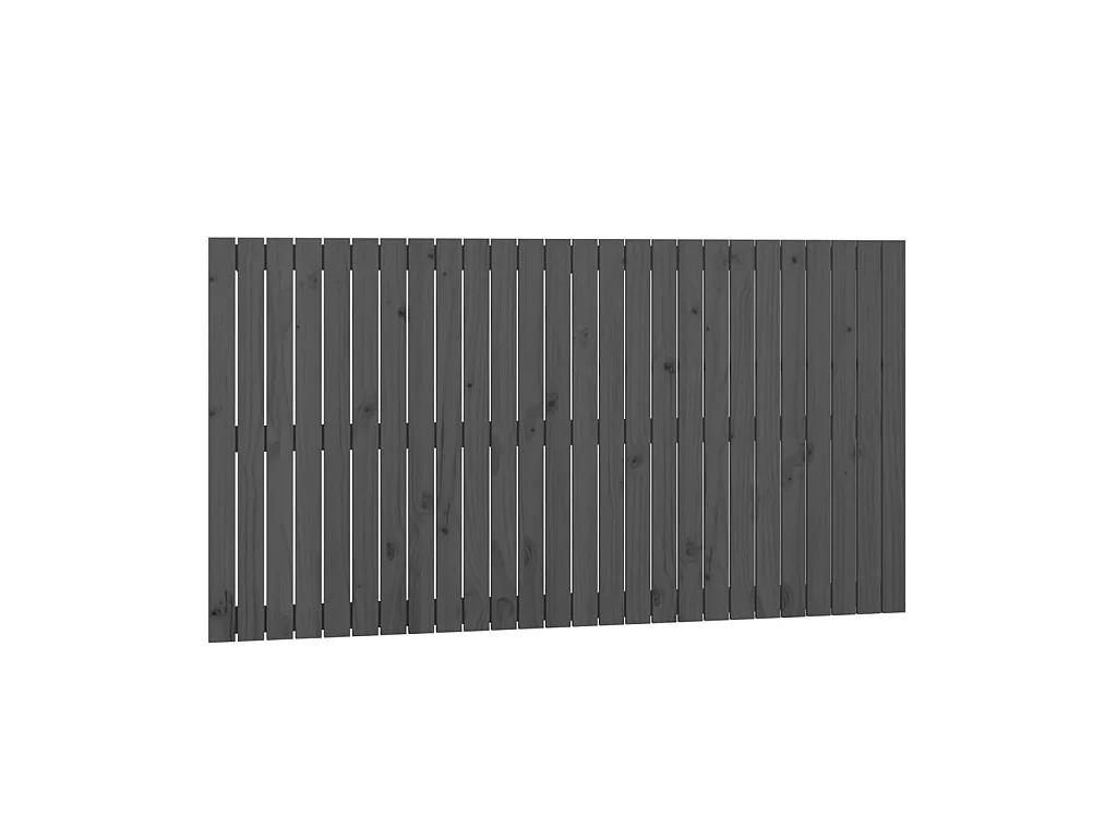 Testiera | Testata del letto da Parete Grigia 166x3x90 cm in Legno Massello di Pino
