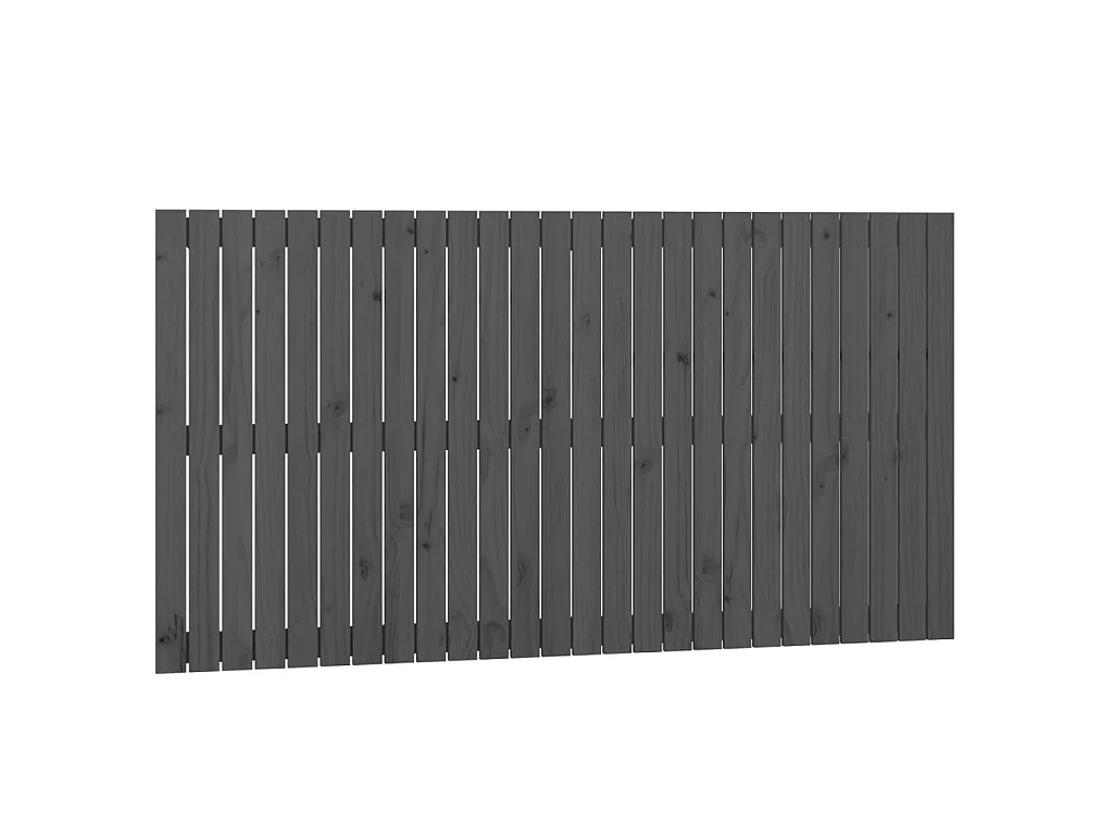 Tête de lit murale Gris 166x3x90 cm Bois massif de pin POI36356 BonneVie Meuble