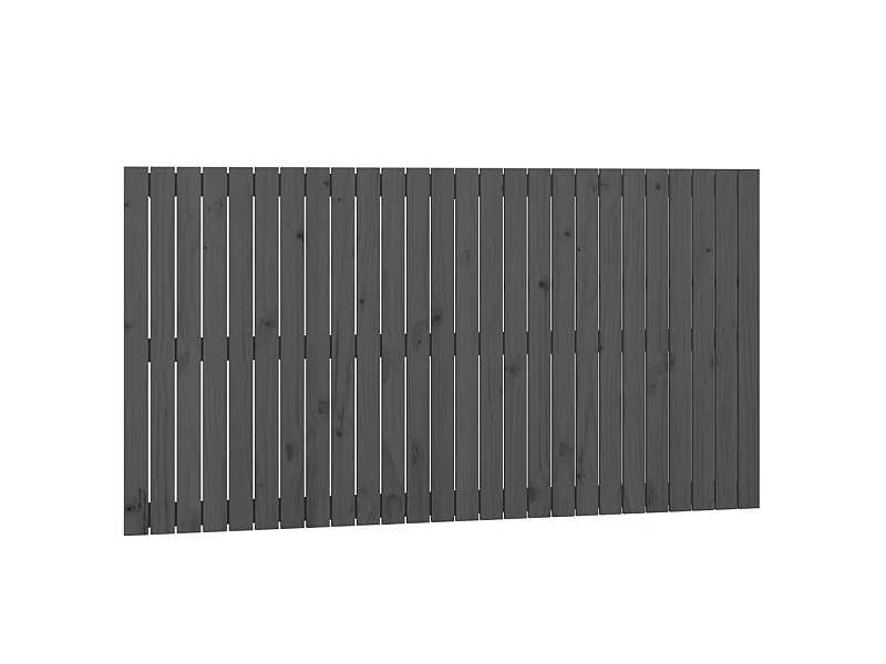 Tête de lit murale Gris 166x3x90 cm Bois massif de pin POI36356 BonneVie Meuble