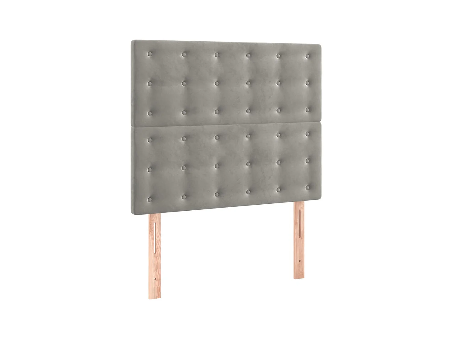 Têtes de lit 2 pcs Gris clair 80x5x78/88 cm Velours POI59548 BonneVie Meuble