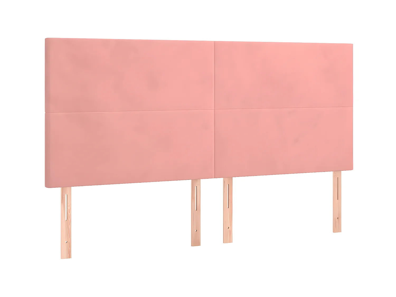 Têtes de lit 4 pcs Rose 90x5x78/88 cm Velours POI45588 BonneVie Meuble