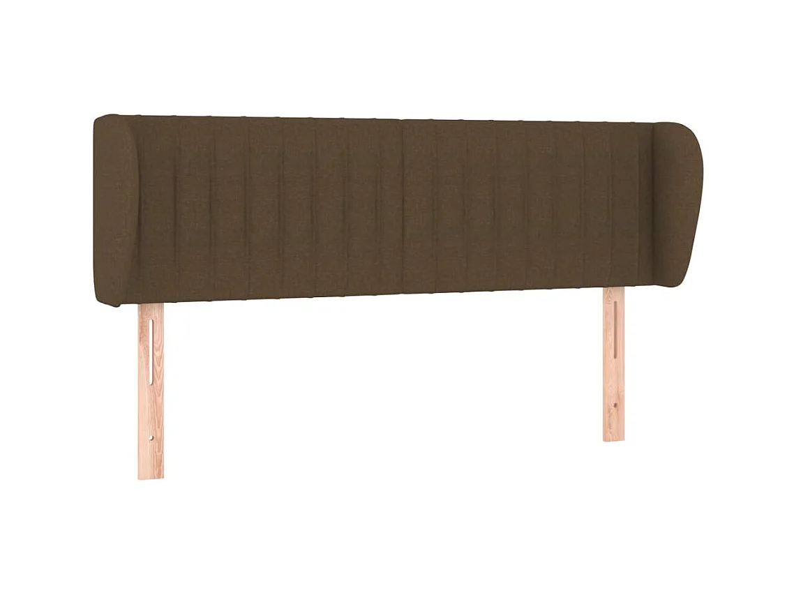 Testiera | Testata del letto ad Orecchio Marrone Scuro 147x23x78/88 cm in Tessuto