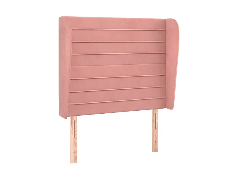 Kopfteil,Bettkopfteil mit Ohren Rosa 83x23x118/128 cm Samt -gkd973355