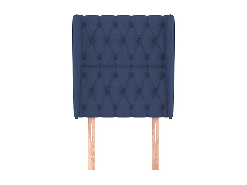 Cabeceira de cama c/ abas tecido 83x23x118/128 cm azul PT922438