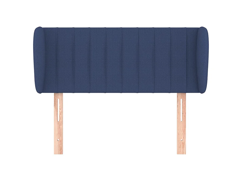 Cabeceira de cama c/ abas tecido 103x23x78/88 cm azul PT233556