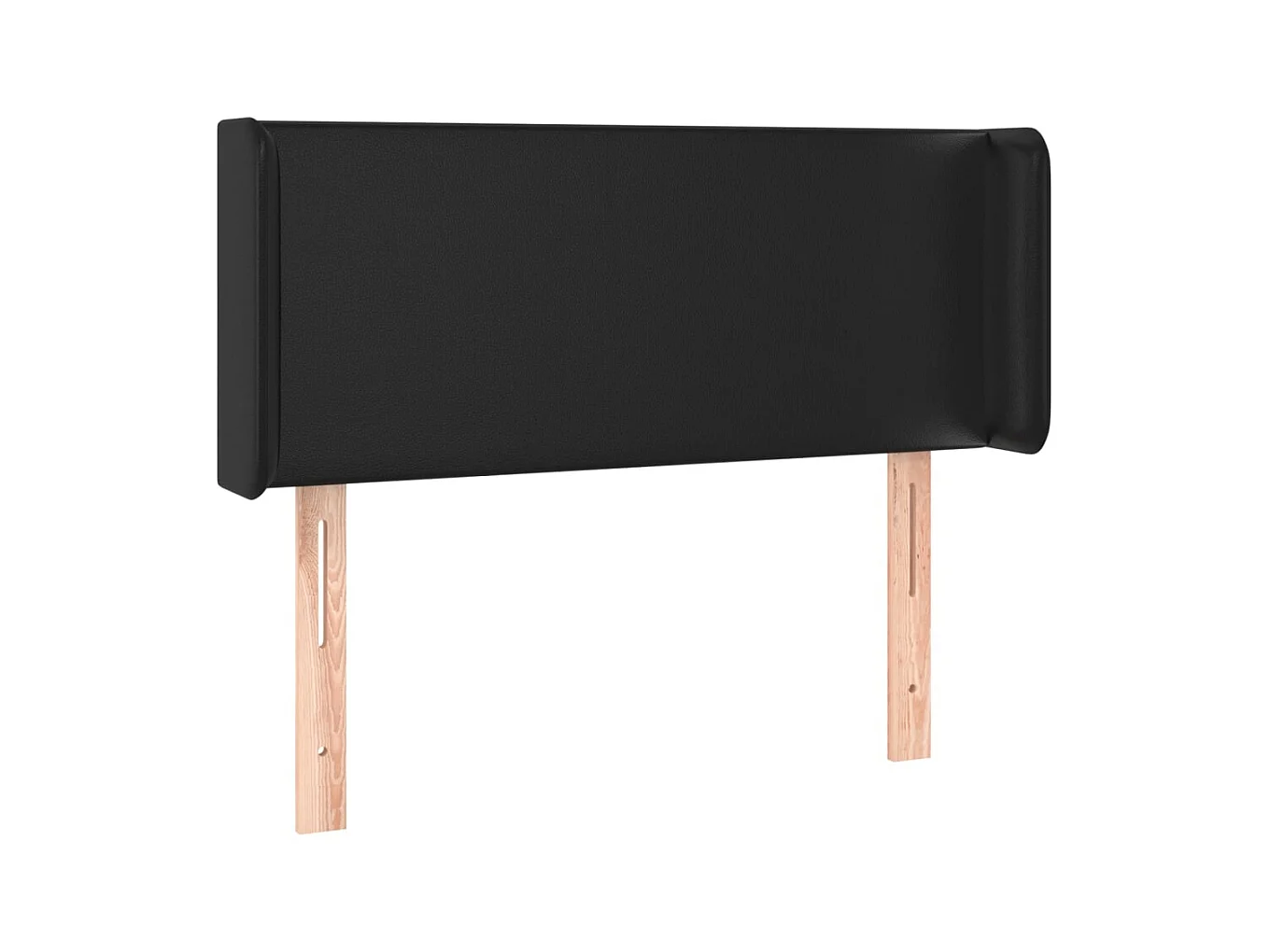 Testiera | Testata del letto ad Orecchio Nera 103x16x78/88 cm in Similpelle