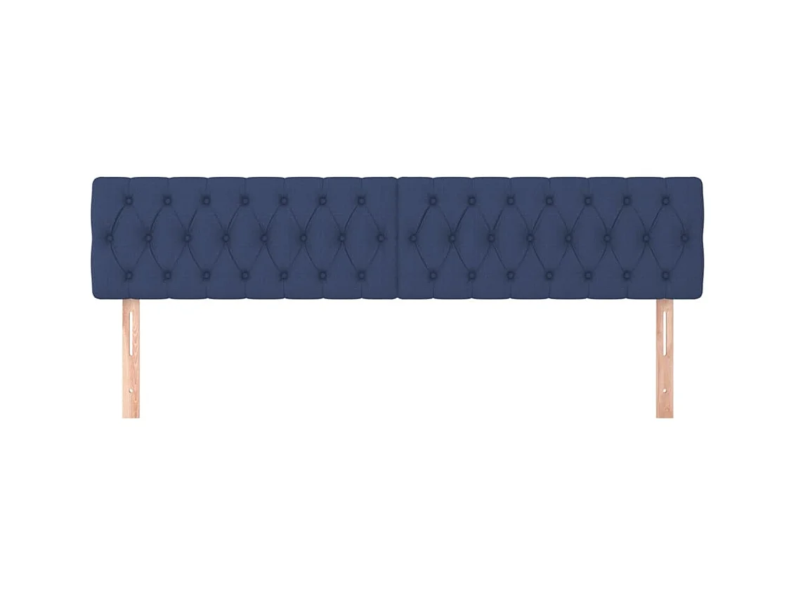 Testiere | Testate del letto 2 pz Blu 90 x 7 x 78/88 cm in Tessuto