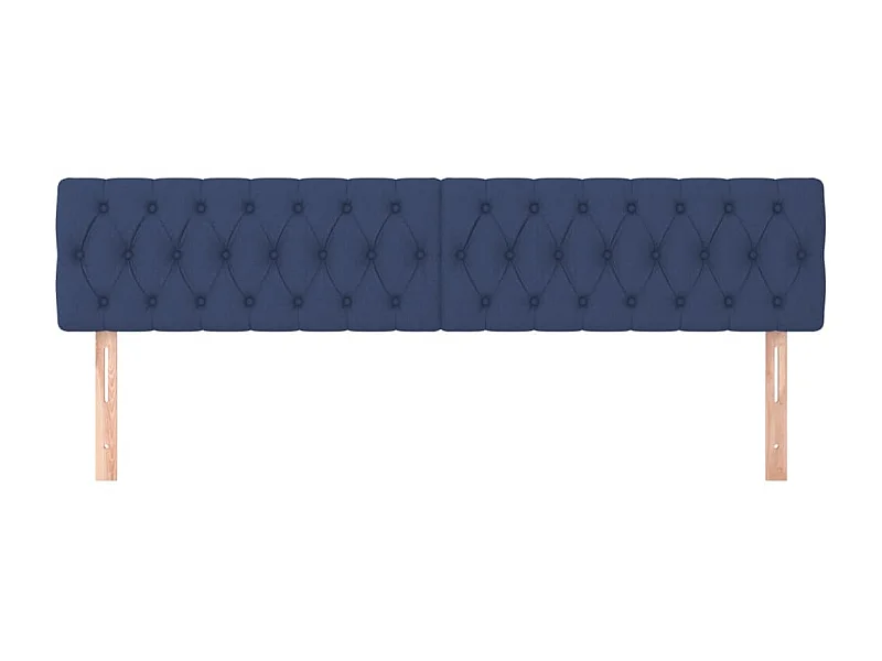 Cabeceros 2 unidades de tela azul 90x7x78/88 cm ES21397