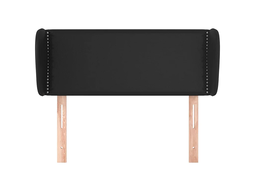 Tête de lit avec oreilles Noir 93x23x78/88 cm Similicuir POI76331 BonneVie Meuble