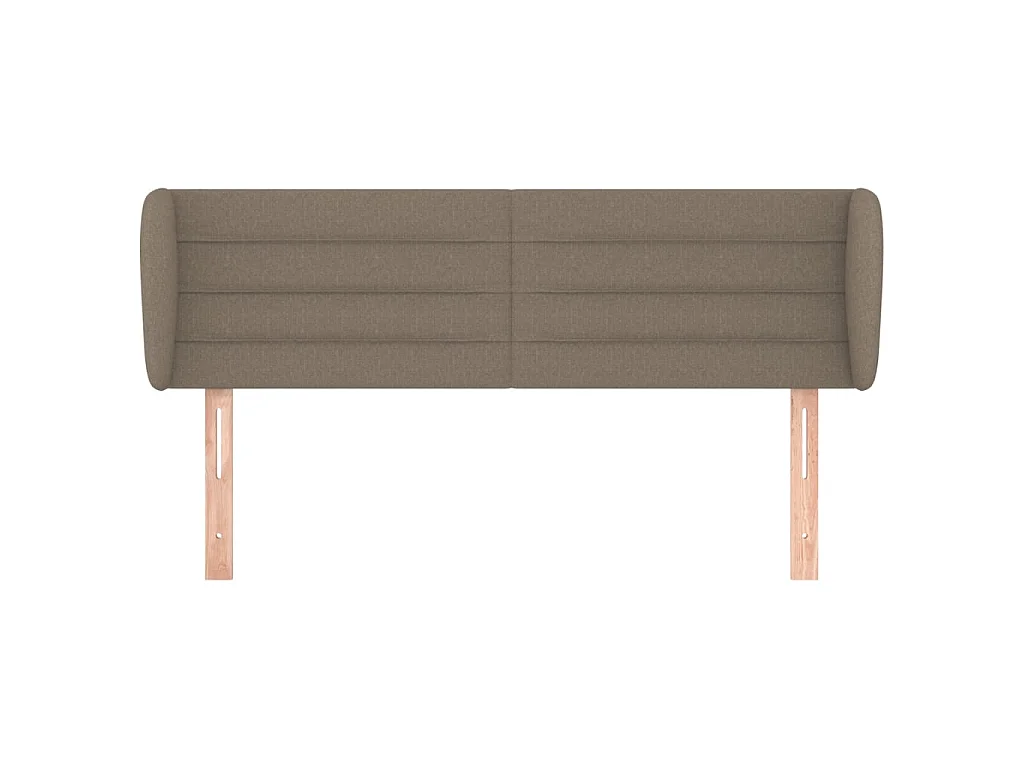 Tête de lit avec oreilles Taupe 147x23x78/88 cm Tissu POI33813 BonneVie Meuble