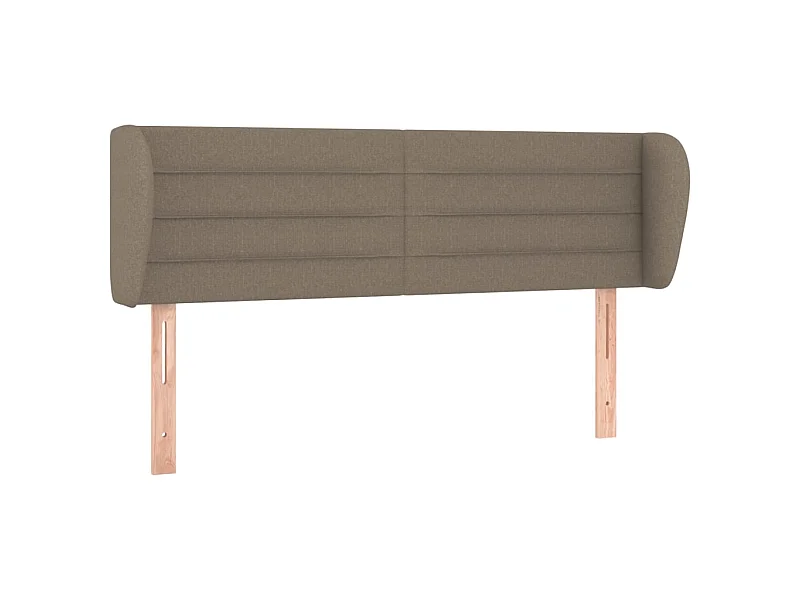 Tête de lit avec oreilles Taupe 147x23x78/88 cm Tissu POI33813 BonneVie Meuble