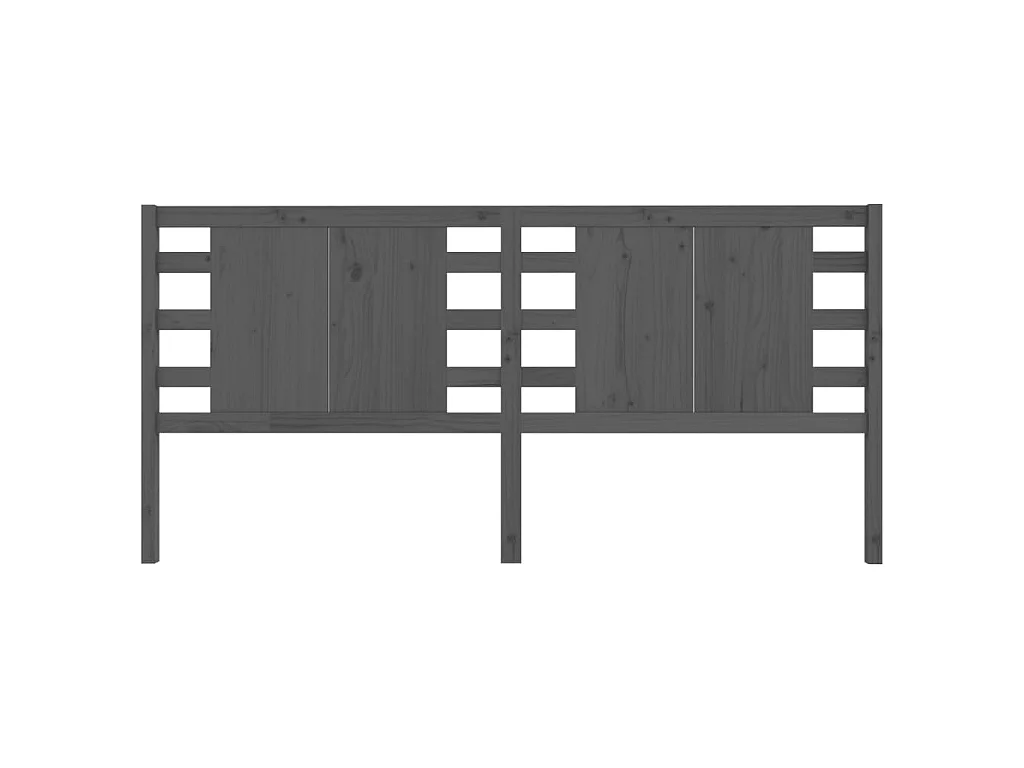 Cabeceira de cama 126x4x100 cm pinho maciço cinzento PT862904