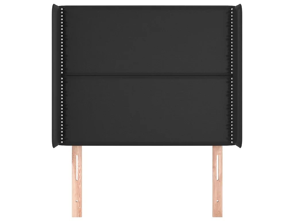 Cabeceira de cama c/ abas couro artif. 93x16x118/12 cm preto PT229008