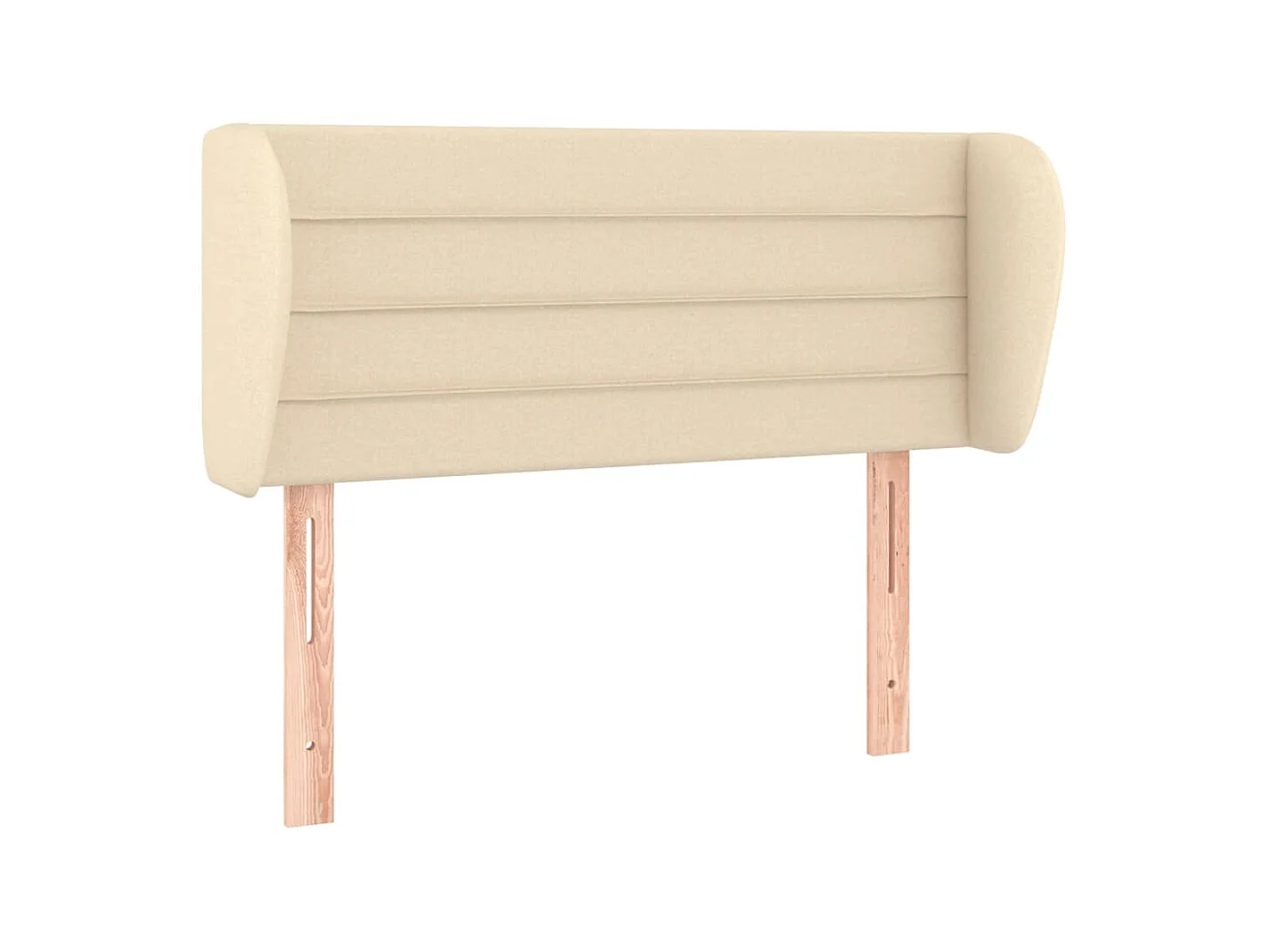 Tête de lit avec oreilles Crème 93x23x78/88 cm Tissu POI77964 BonneVie Meuble