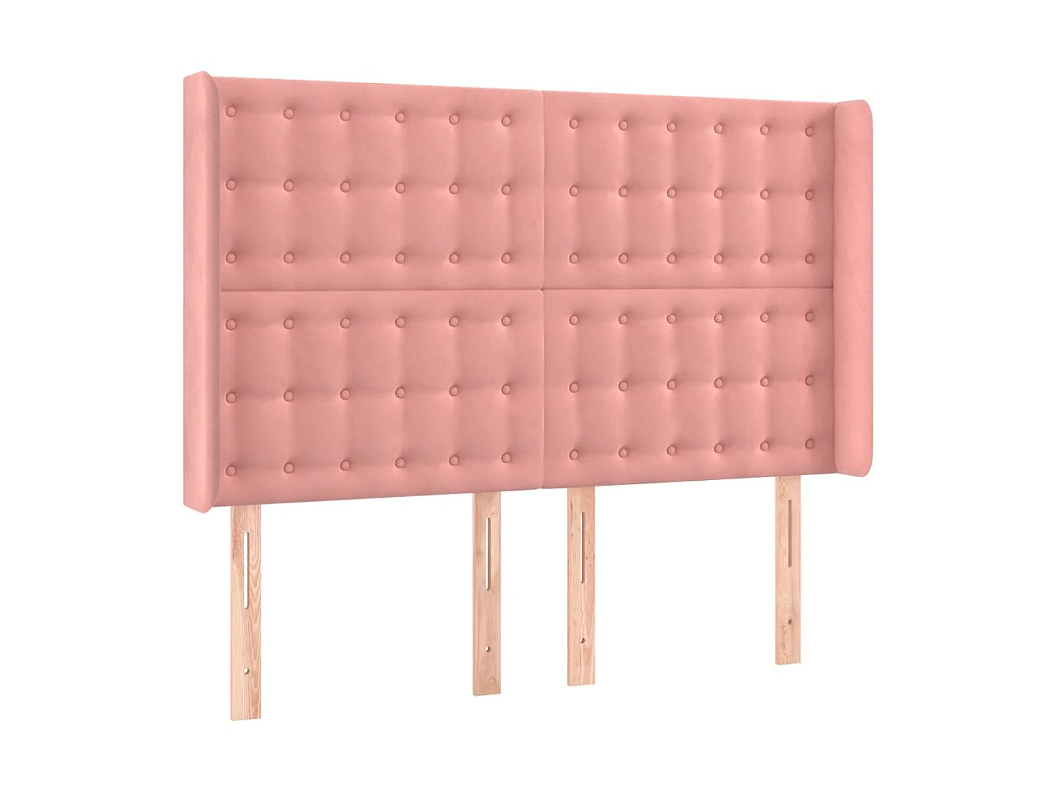 Tête de lit avec oreilles Rose 147x16x118,128 cm Velours LKC64372 BonneVie Meuble