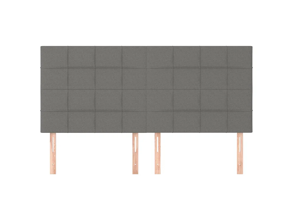 Têtes de lit 4 pcs Gris clair 90x5x78/88 cm Tissu POI17356 BonneVie Meuble