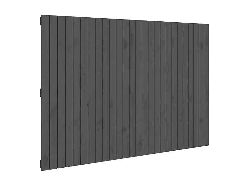 Tête de lit murale Gris 166x3x110 cm Bois massif de pin POI61148 BonneVie Meuble
