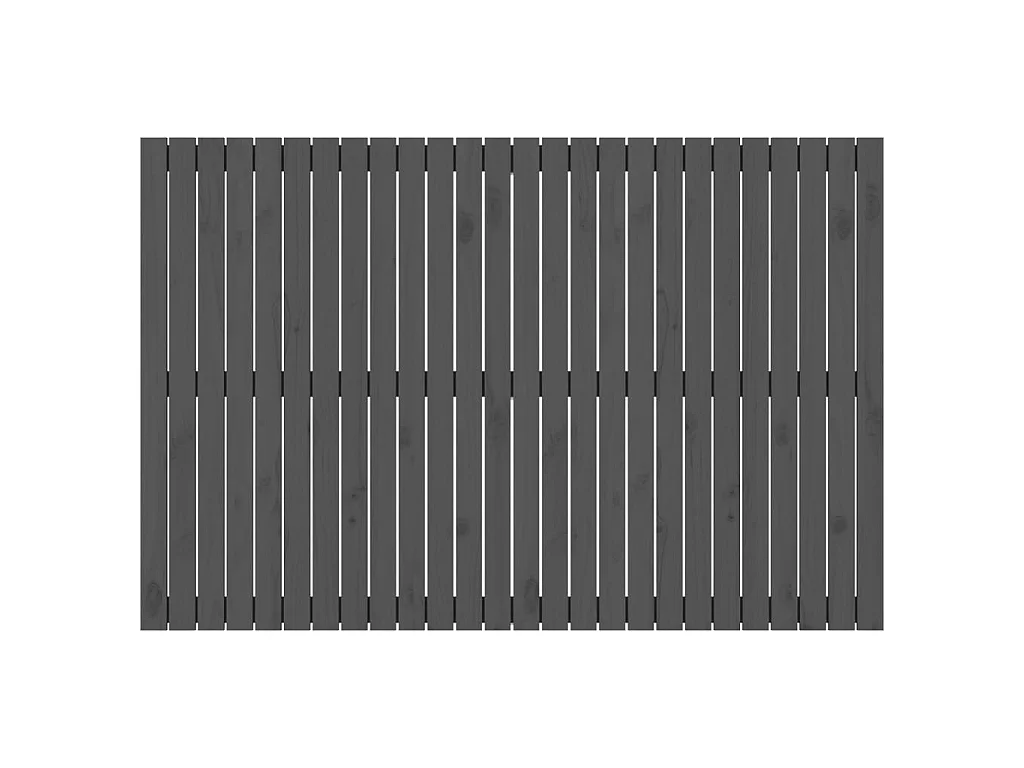 Tête de lit murale Gris 166x3x110 cm Bois massif de pin POI61148 BonneVie Meuble