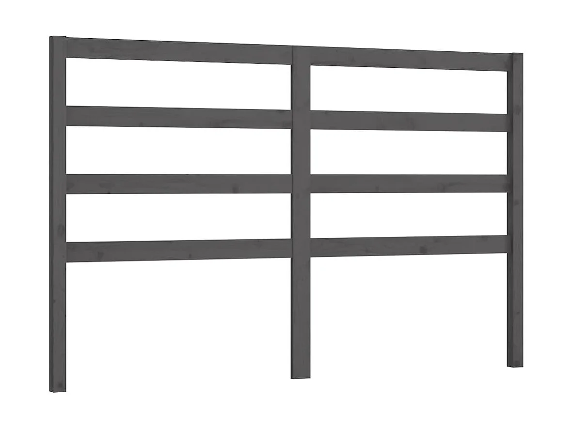Hoofdbord 166x4x100 cm massief grenenhout grijs NL708420
