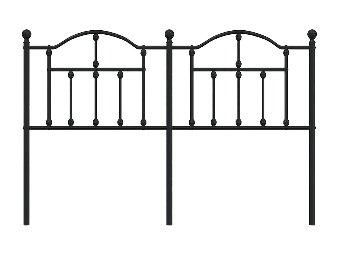 Tête de lit métal noir 150 cm POI66247 BonneVie Meuble