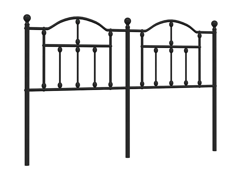 Cabecero de metal negro 150 cm ES75610
