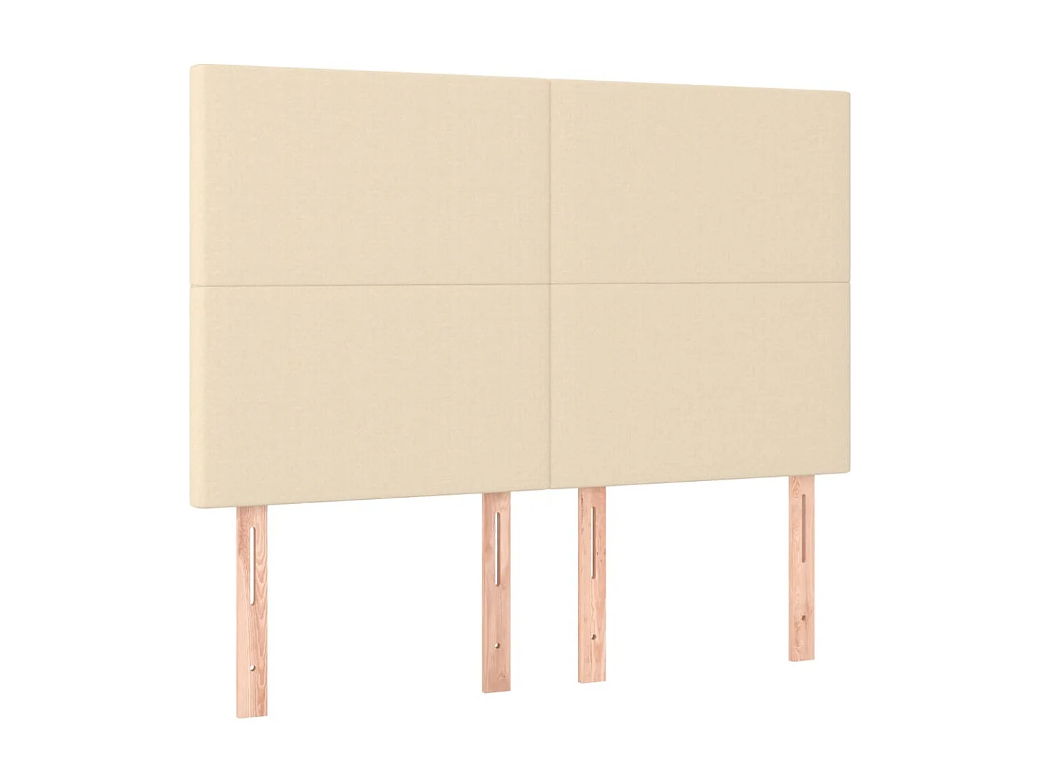 Tête de lit à LED Crème 144x5x118/128 cm Tissu POI49104 BonneVie Meuble