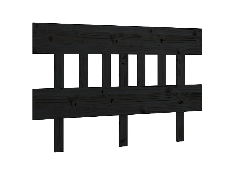 Cabeceira de cama 163,5x3x81 cm pinho maciço preto PT327732
