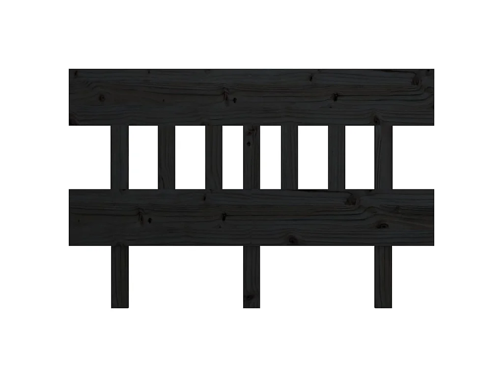 Cabeceira de cama 163,5x3x81 cm pinho maciço preto PT327732