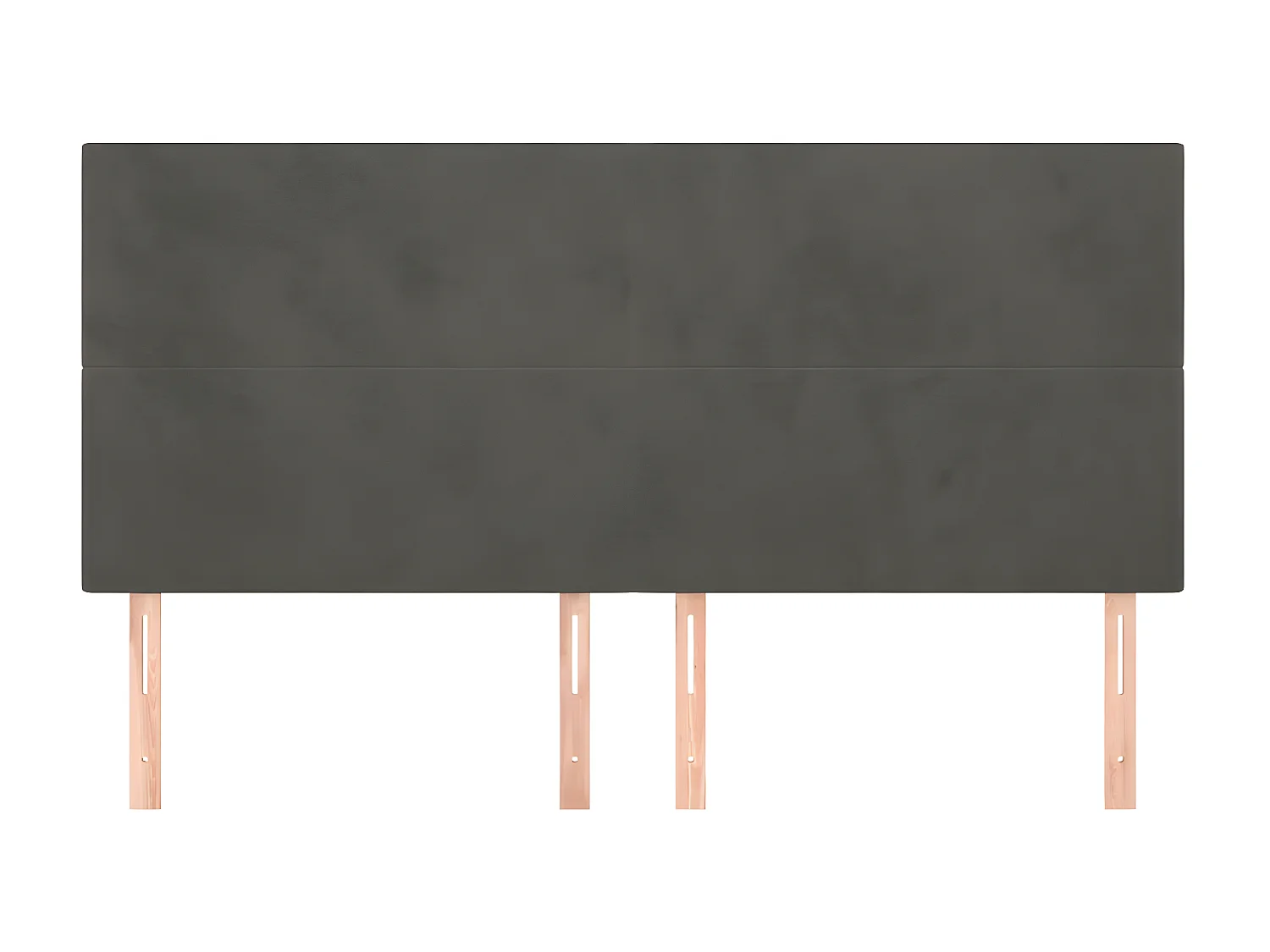 4 pcs Têtes de lit Gris foncé 90x5x78/88 cm Velours POI64075 BonneVie Meuble