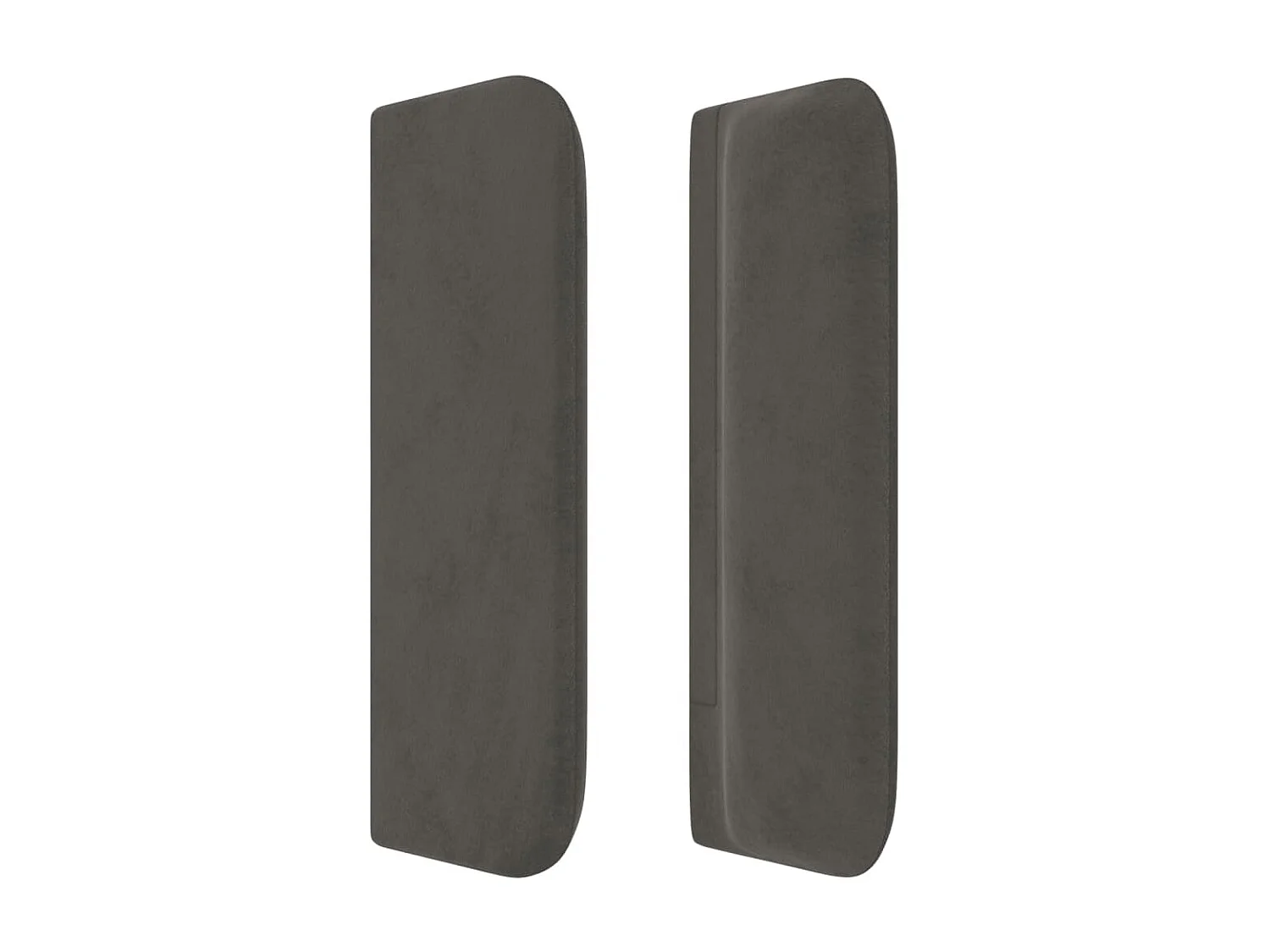 Cabecero de terciopelo gris oscuro 93x16x78/88 cm ES19338