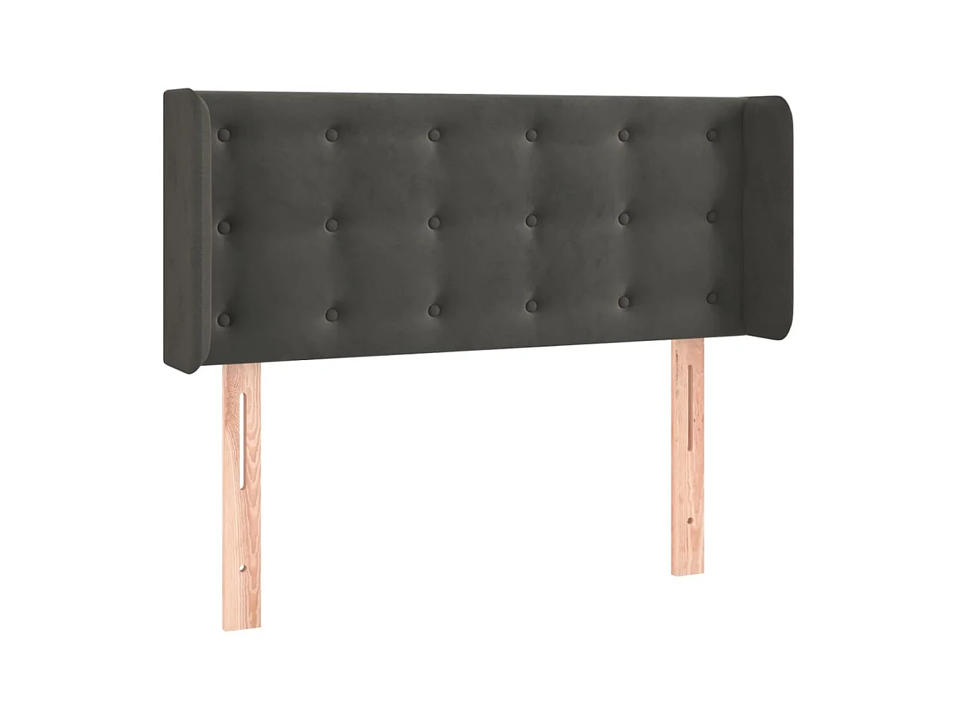 Tête de lit avec oreilles Gris foncé 93x16x78,88 cm Velours LKC26659 BonneVie Meuble