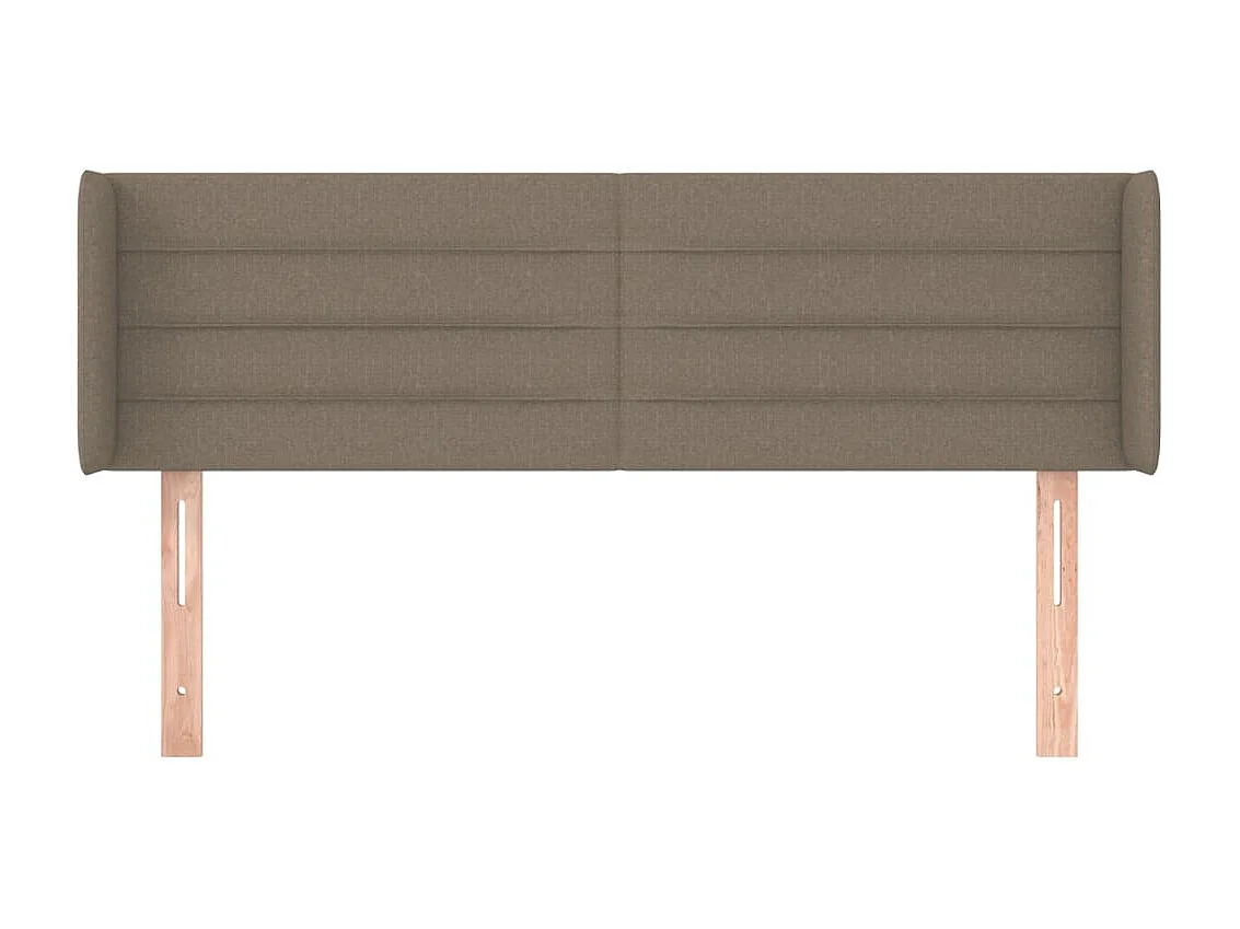 Tête de lit avec oreilles Taupe 147x16x78/88 cm Tissu POI44661 BonneVie Meuble