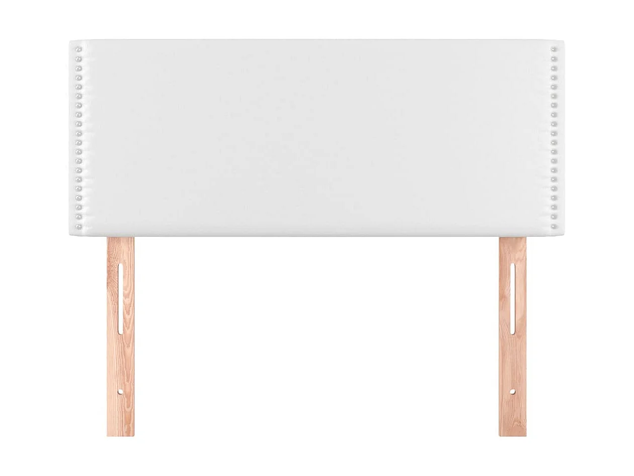 Cabecero de cuero sintético blanco 80x5x78/88 cm ES81298