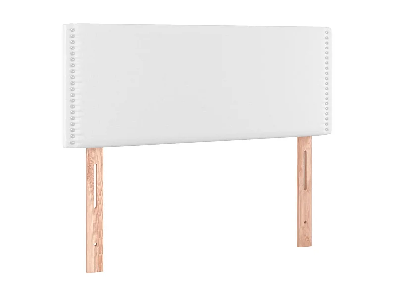 Cabecero de cuero sintético blanco 80x5x78/88 cm ES81298