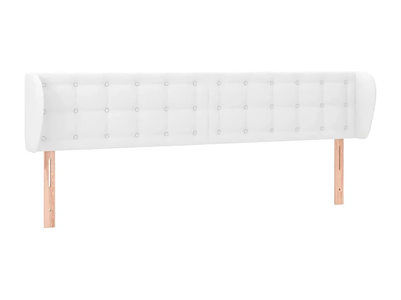 Hoofdbord met randen 163x23x78/88 cm kunstleer wit NL196758