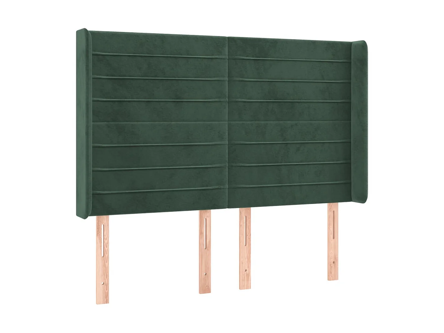 LED Kopfteil,Bettkopfteil Dunkelgrün 147x16x118/128 cm Samt -gkd23577