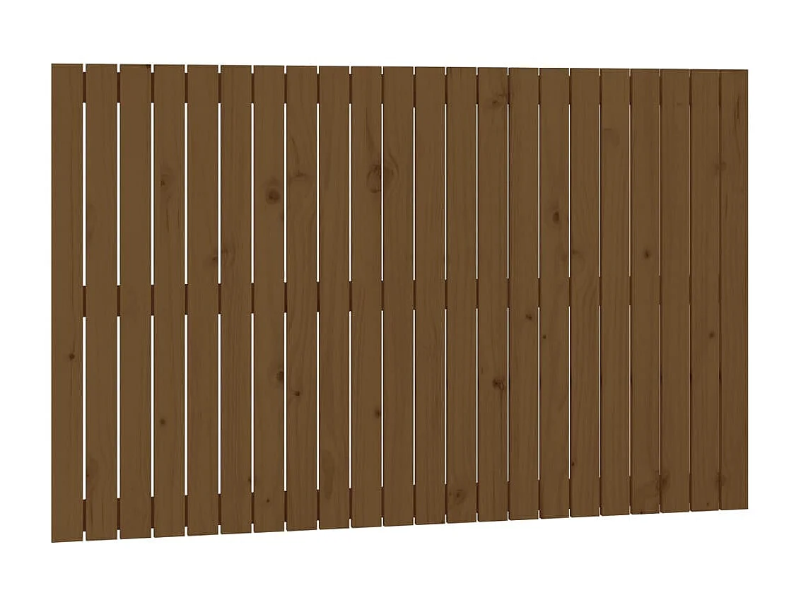 Tête de lit murale Marron miel 140x3x90 cm Bois massif de pin POI84620 BonneVie Meuble