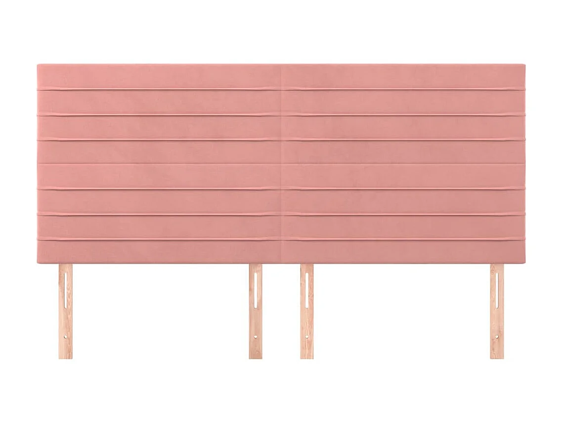 Têtes de lit 4 pcs Rose 80x5x78/88 cm Velours POI40956 BonneVie Meuble