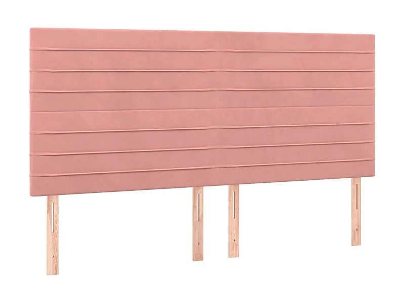 Kopfteil,Bettkopfteile 4 Stk. Rosa 80x5x78/88 cm Samt -gkd230990