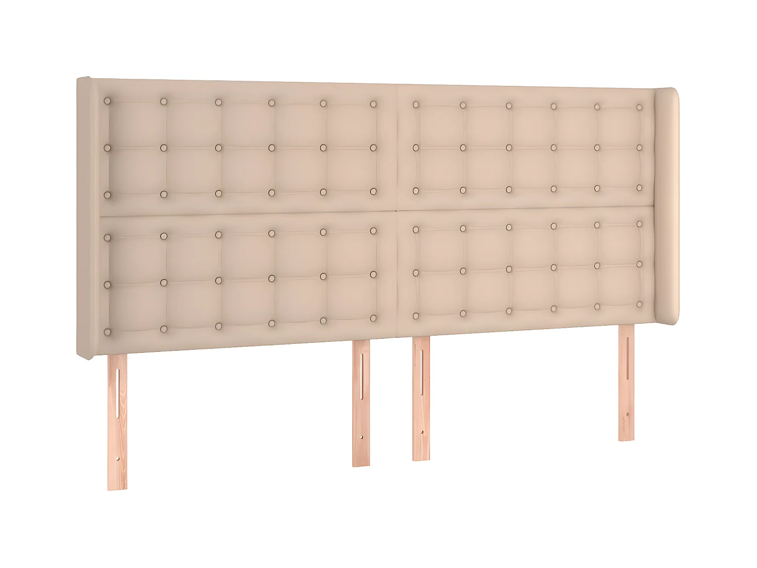 Tête de lit avec oreilles Cappuccino 203x16x118/128 cm POI58923 BonneVie Meuble