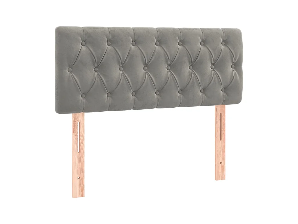 Tête de lit Gris clair 90x7x78/88 cm Velours POI86920 BonneVie Meuble