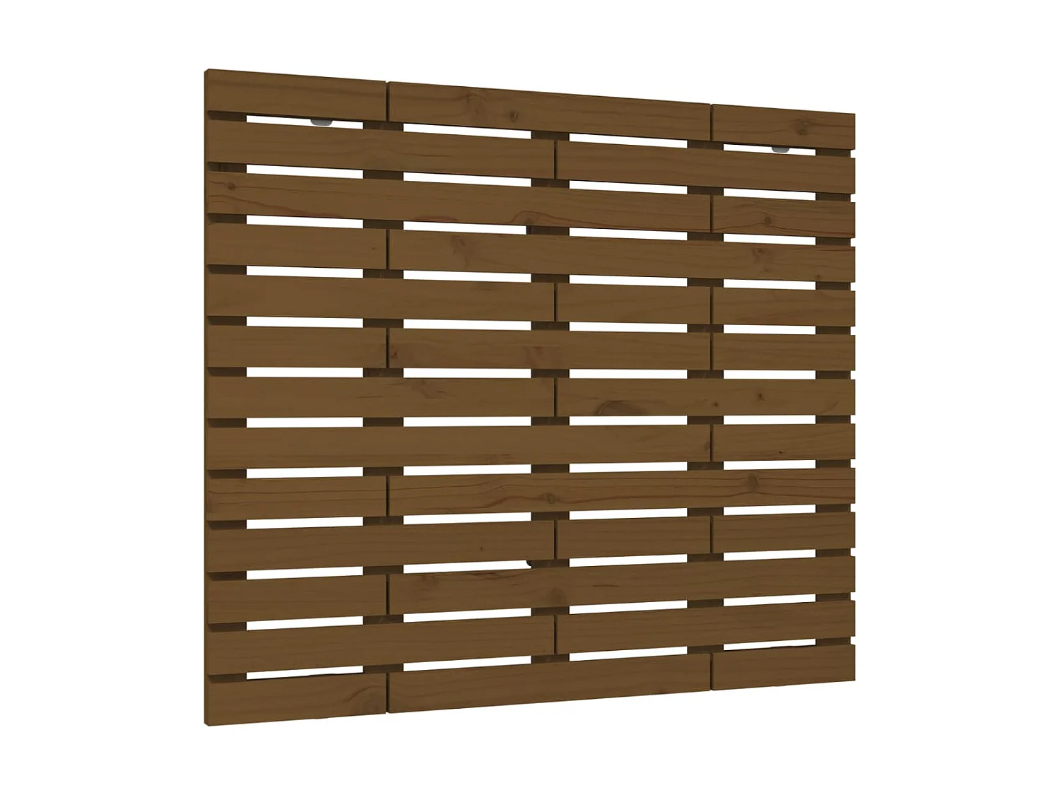 Tête de lit murale Marron miel 126x3x91,5 cm Bois massif de pin POI26604 BonneVie Meuble